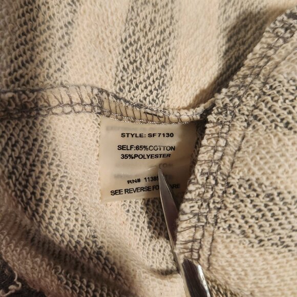 Market & Spruce Torin French Terry Blazer Blue Gray / Ivory‎ Striped XL NEW - Picture 12 of 16